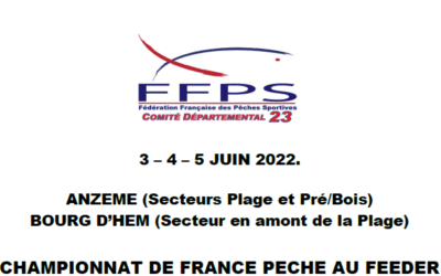 Anzême le Bourg D’Hem championnat de France de pêche