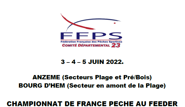 Anzême le Bourg D’Hem championnat de France de pêche