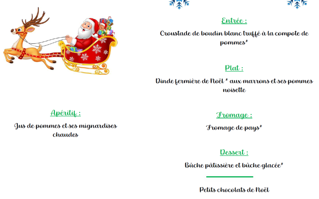 Repas de Noël à l’école