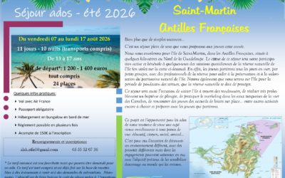 [Séjour ados – été 2026] Cap sur l’île de Saint-Martin !