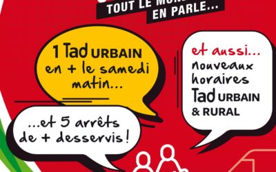 Nouveaux horaires du TAD en 2026 !